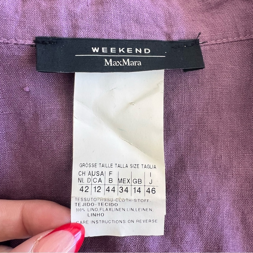 Max Mara Weekend Leisure Linen Shirt Dress- 12 - Picture 10 of 11